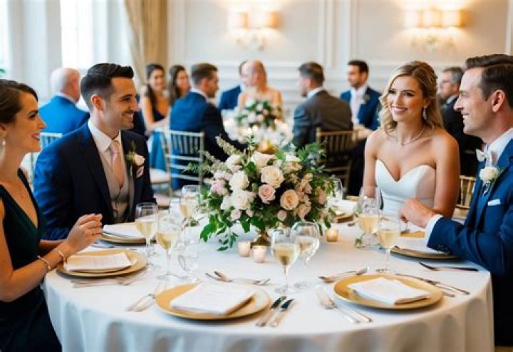 Do couples sit next to each other at weddings?
