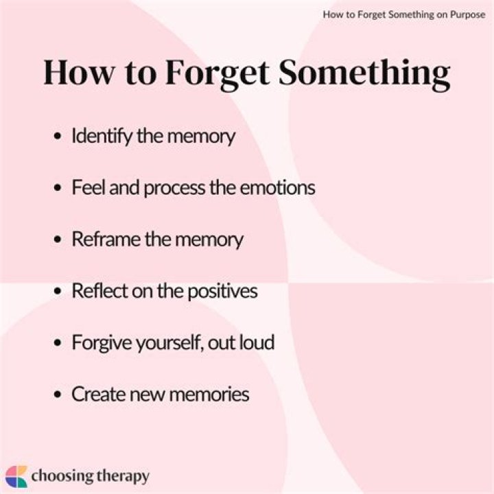 How do you forget about someone thinking?