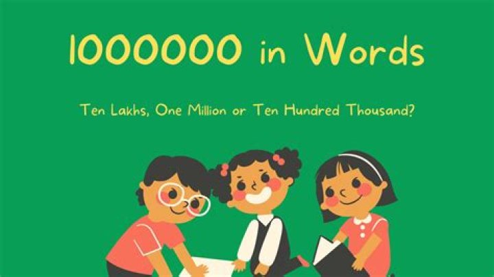How do you write $1000000 in words?