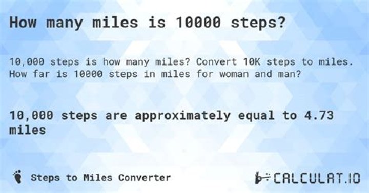 How many miles is 10 thousand steps?