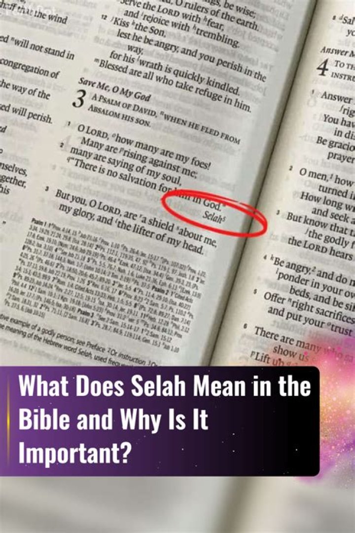 What does the name Selah mean?