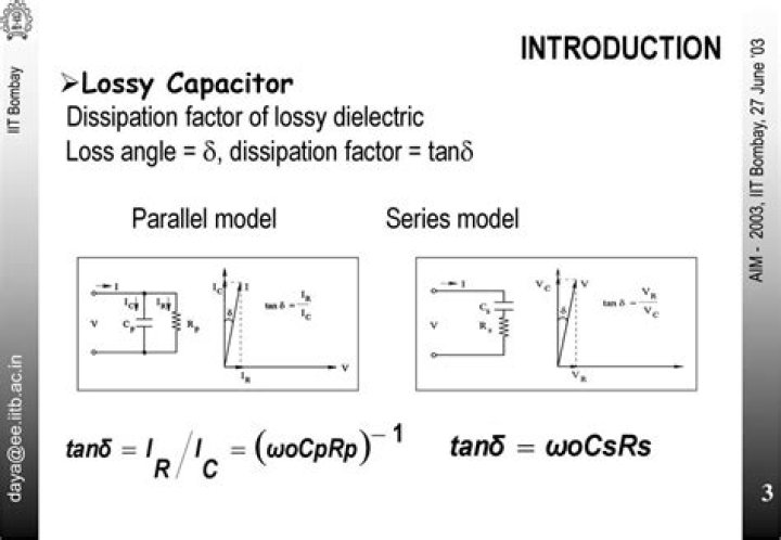 What is loss angle of capacitor?