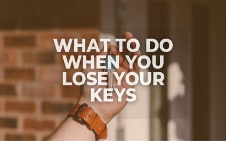 What to do when you lose your keys?