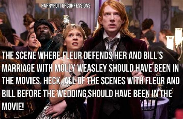 Who died at Bill and Fleur's wedding?