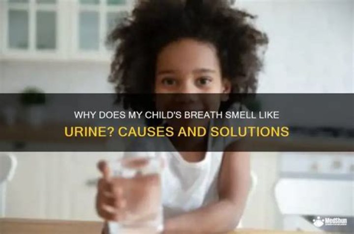Why does my child's breath smell like urine?